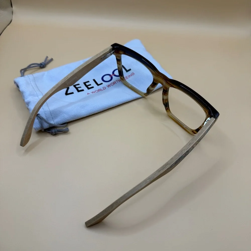 Zeelool Tortoise Shell Square Glasses, No Prescription